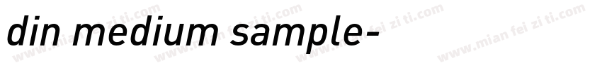 din medium sample字体转换